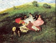 Merse, Pal Szinyei Picnic in May china oil painting reproduction